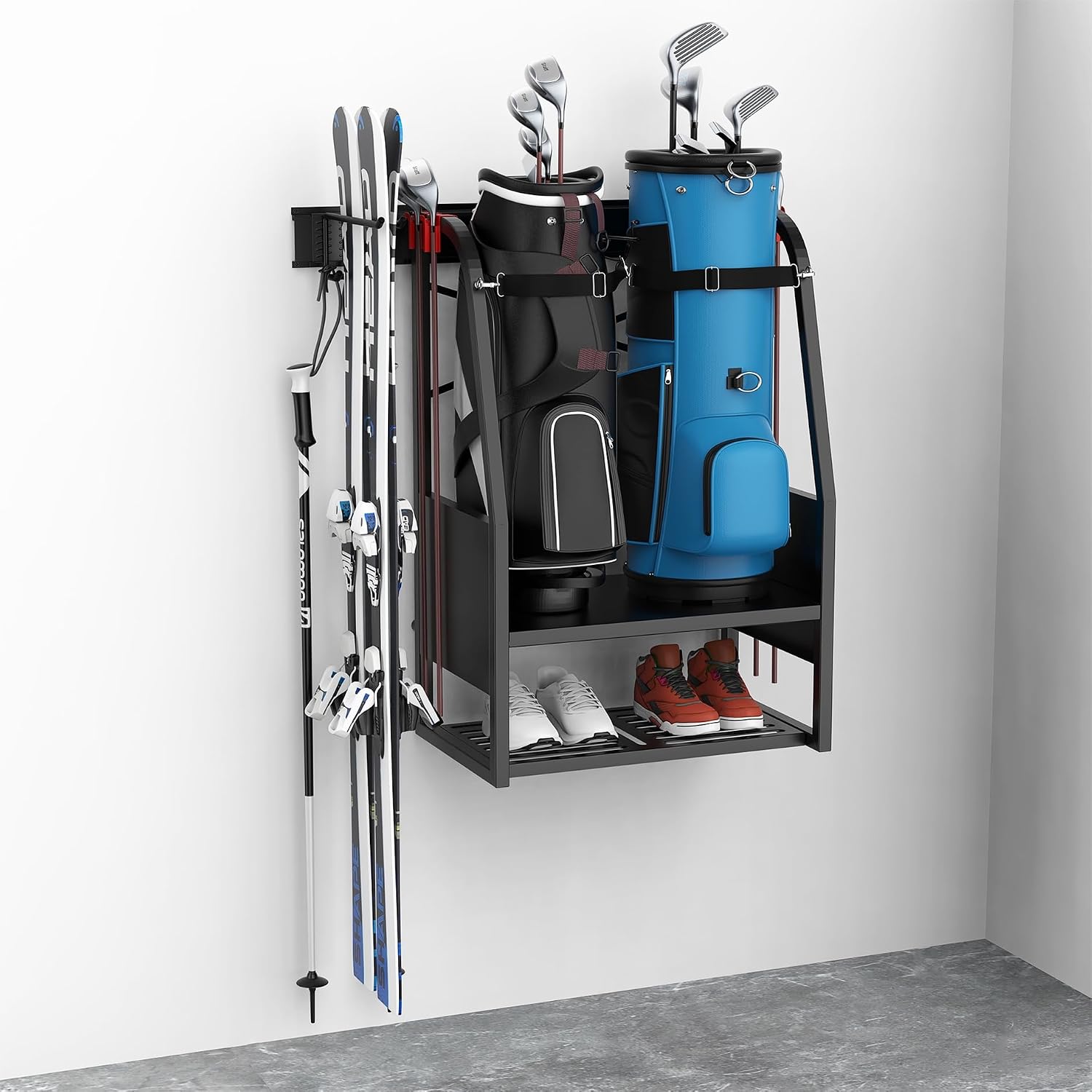 Wall Mounted Golf Bag Organize - Golf Equipment Garage Storage recension och pris