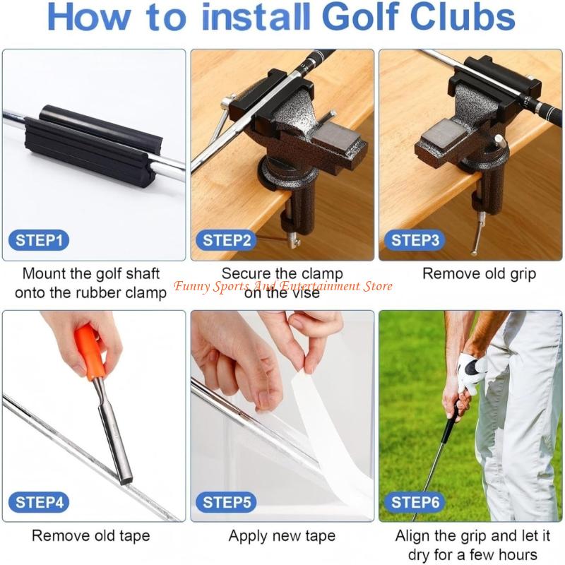 C4DE Golf Club Repair Vises Se - Grip Regrip Tape recension och pris