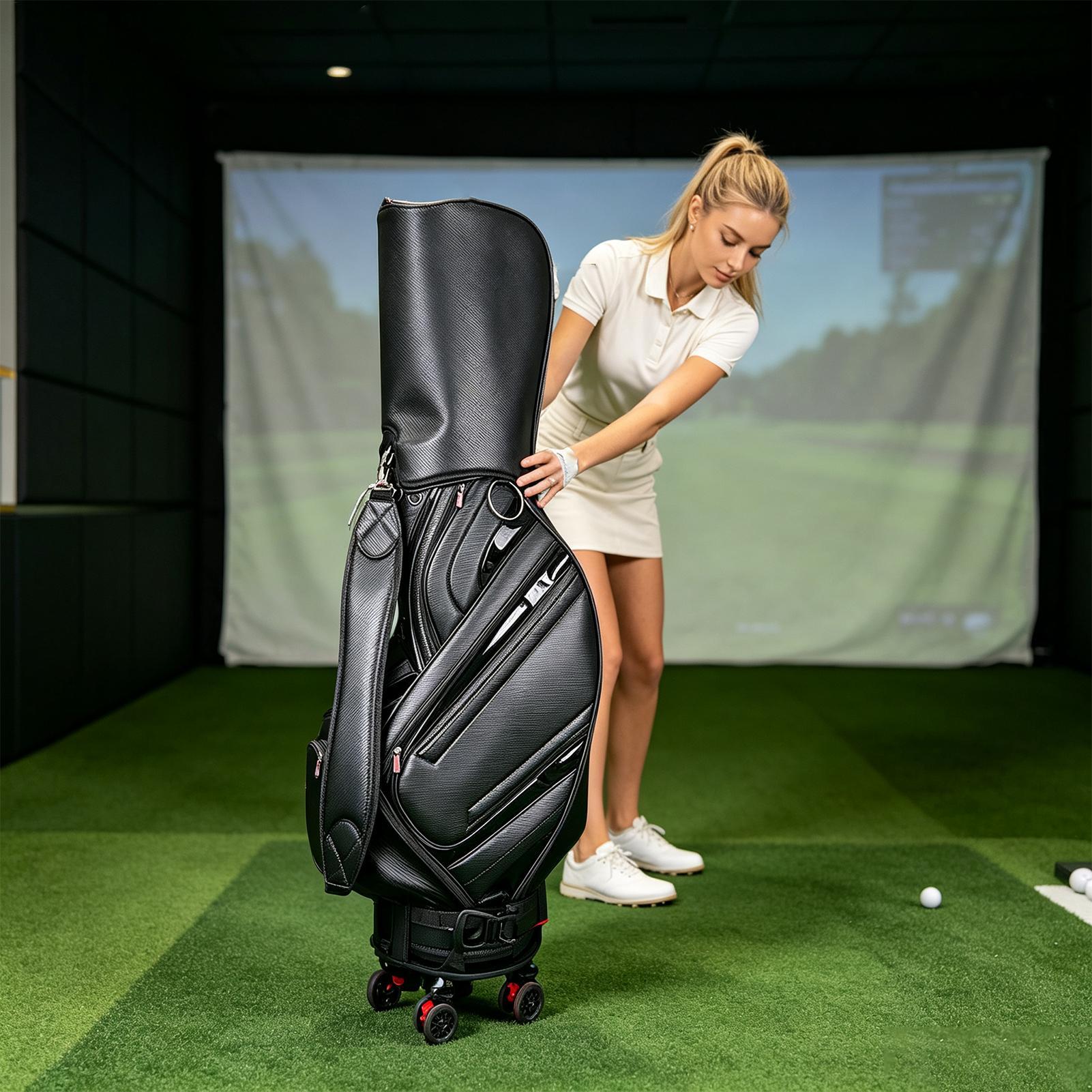Golf Bag Wheel Base Portable H - Golf Equipment Holder recension och pris