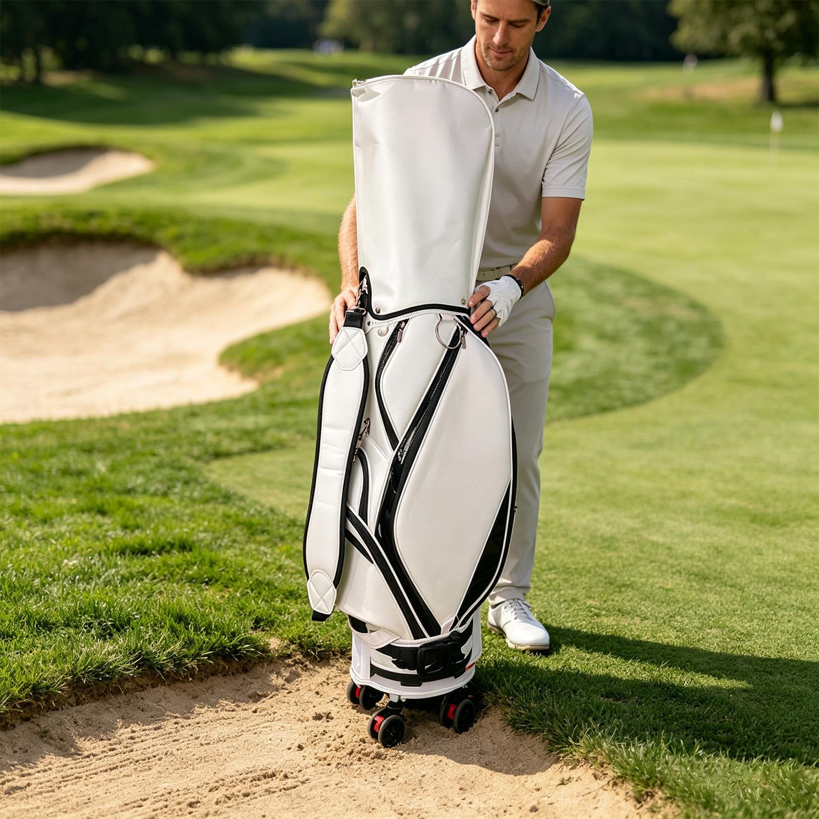 Golf Bag Wheel Base Portable H - Golf Equipment Holder recension och pris