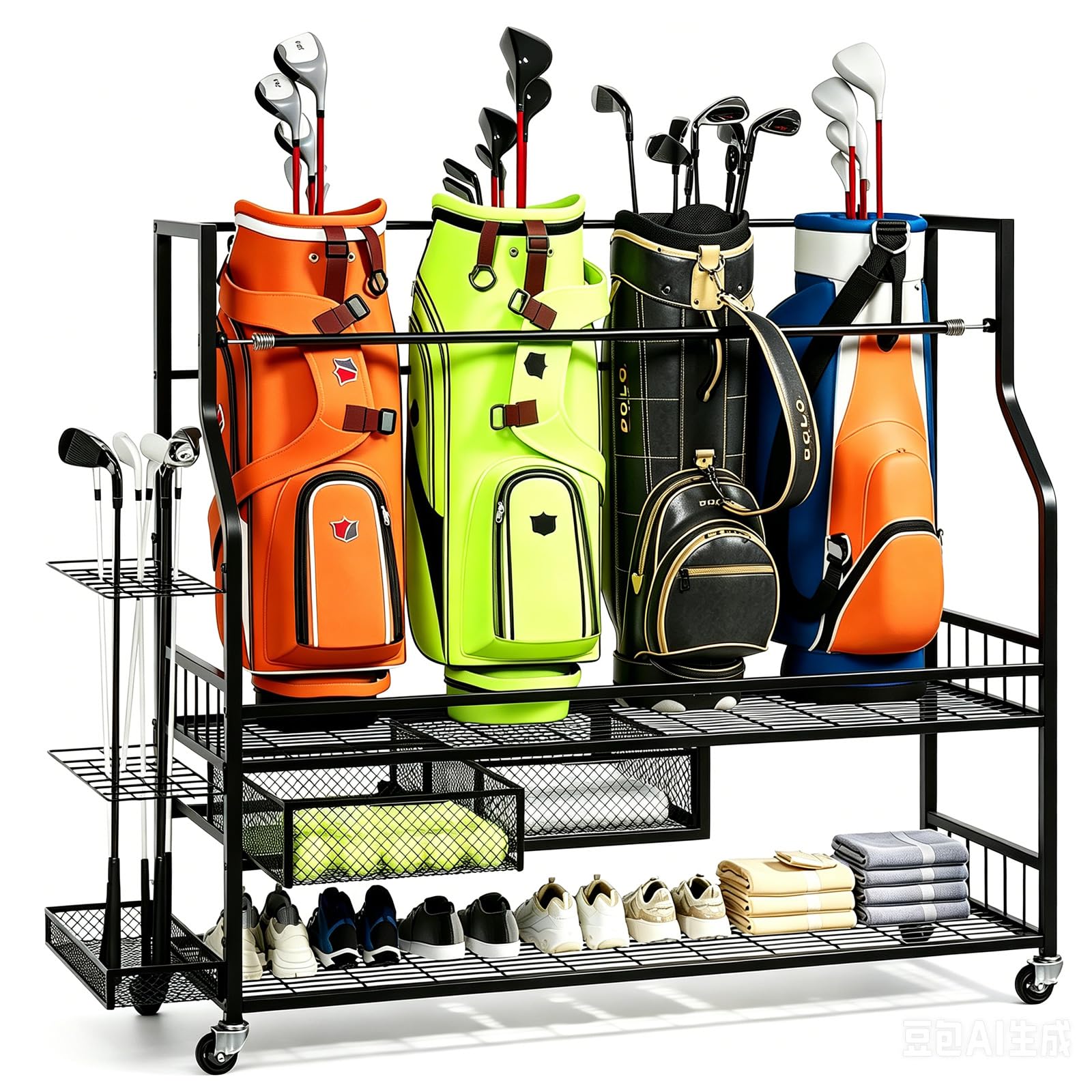 Golf Bag Storage Organizer for - Golf Equipment Garage Storage recension och pris
