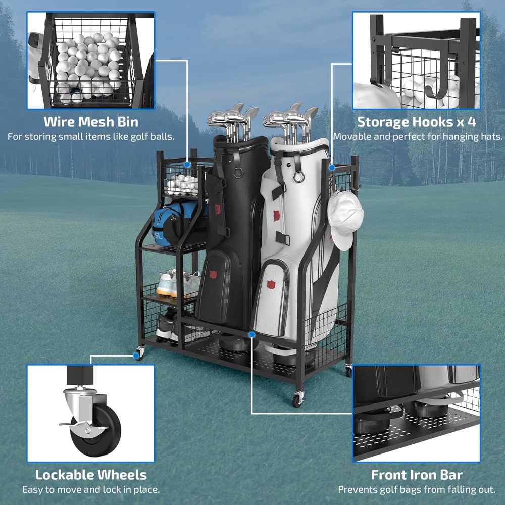 Extra Large Golf Bag Storage S - Golf Equipment Garage Storage recension och pris