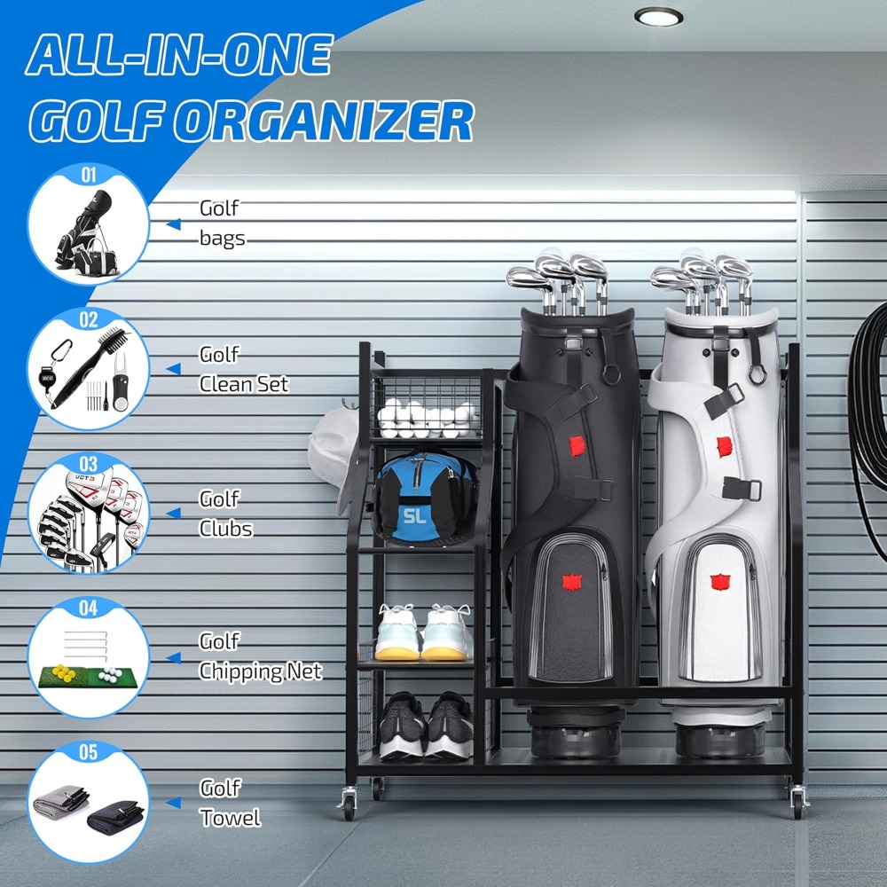 Extra Large Golf Bag Storage S - Golf Equipment Garage Storage recension och pris
